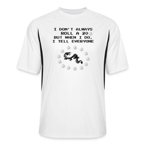 I Don't Always Roll a 20 D&D T-Shirt | Retro 8-Bit - Men’s Cooling Performance Color Blocked Jersey