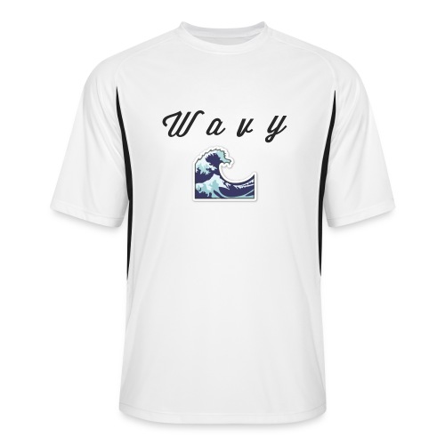 Wavy Abstract Design. - Men’s Cooling Performance Color Blocked Jersey