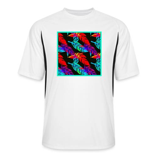 Neon Luminous Foliage Elegance - Men’s Cooling Performance Color Blocked Jersey