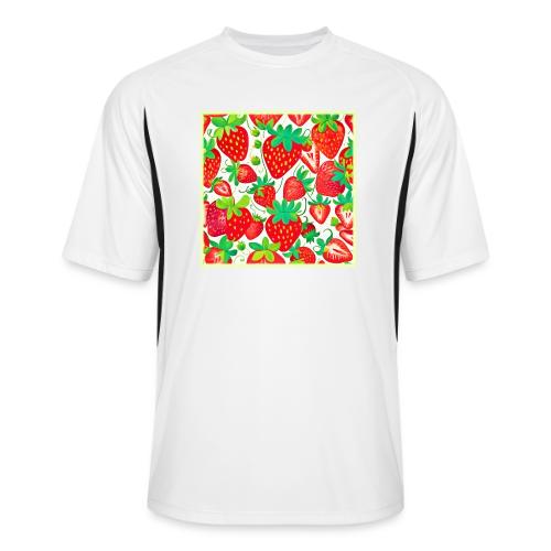 Strawberry Swirl Pattern - Men’s Cooling Performance Color Blocked Jersey