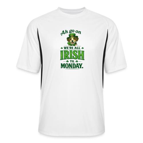St. Patrick’s Day Dog T-Shirt – We’re All Irish - Men’s Cooling Performance Color Blocked Jersey