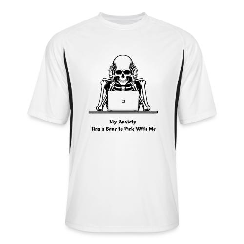 My Anxiety Has a Bone to Pick With Me T-Shirt - Men’s Cooling Performance Color Blocked Jersey