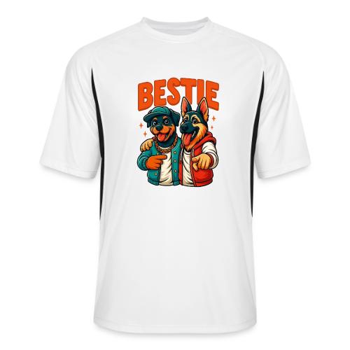 Hip Hop Dog Besties Shirt for Friends & Pet Lovers - Men’s Cooling Performance Color Blocked Jersey