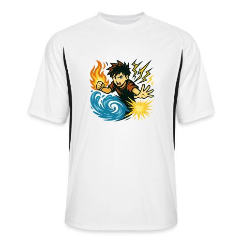 Anime Elemental Warriors | Fire, Water, Lightning - Men’s Cooling Performance Color Blocked Jersey