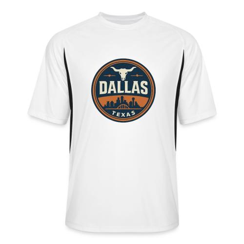 Vintage Dallas Texas Western Skyline Retro Cowboy - Men’s Cooling Performance Color Blocked Jersey