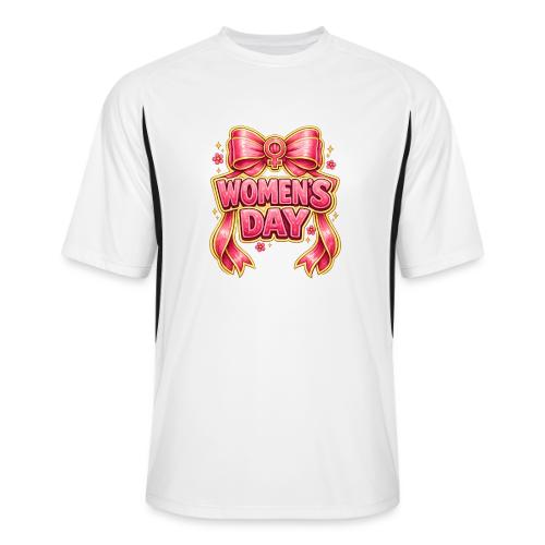 Cute Pink Bow Women’s Day Feminist Symbol - Men’s Cooling Performance Color Blocked Jersey