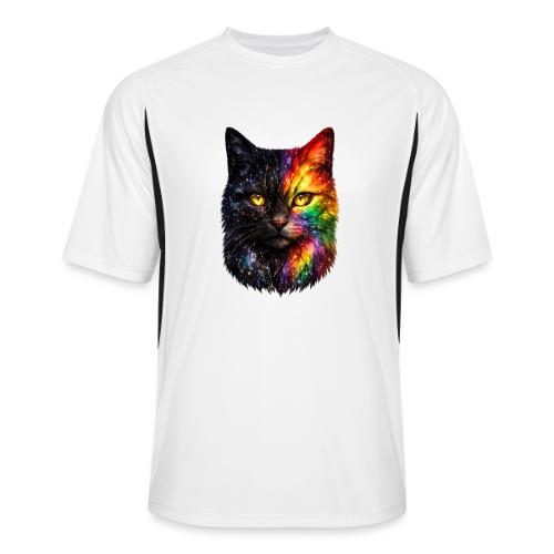 Cosmic Galaxy Rainbow Cat - Men’s Cooling Performance Color Blocked Jersey