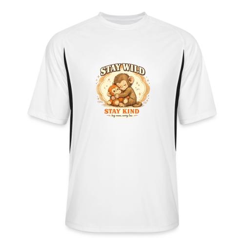 Stay Wild Stay Kind Punch Monkey Hug - Men’s Cooling Performance Color Blocked Jersey
