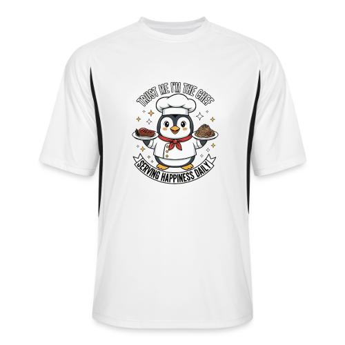 cute Penguin Chef-Funny Cartoon Daily Happiness - Men’s Cooling Performance Color Blocked Jersey
