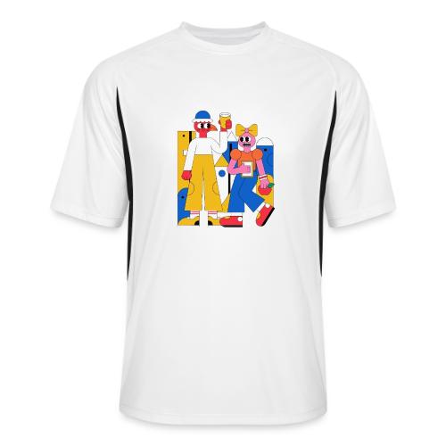 Bold Geometric Duo Pop Art - Men’s Cooling Performance Color Blocked Jersey
