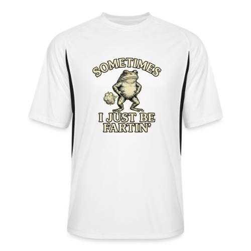 Sometimes I Just Be Fartin Funny Frog Shirt - Men’s Cooling Performance Color Blocked Jersey