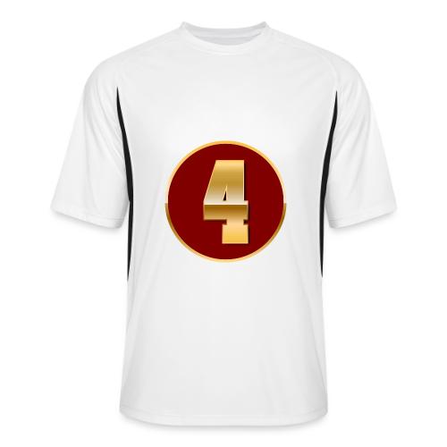 Number 4 in Gold Varsity Font - Men’s Cooling Performance Color Blocked Jersey