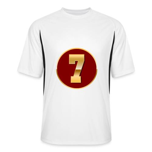 Number 7 in Gold Varsity Font - Men’s Cooling Performance Color Blocked Jersey