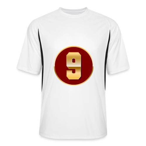 Number 9 in Gold Varsity Font - Men’s Cooling Performance Color Blocked Jersey