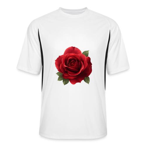 Rose: Crimson Bloom Elegance - Men’s Cooling Performance Color Blocked Jersey