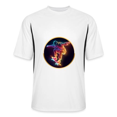 Skateboarding: Midnight Neon Skater - Men’s Cooling Performance Color Blocked Jersey