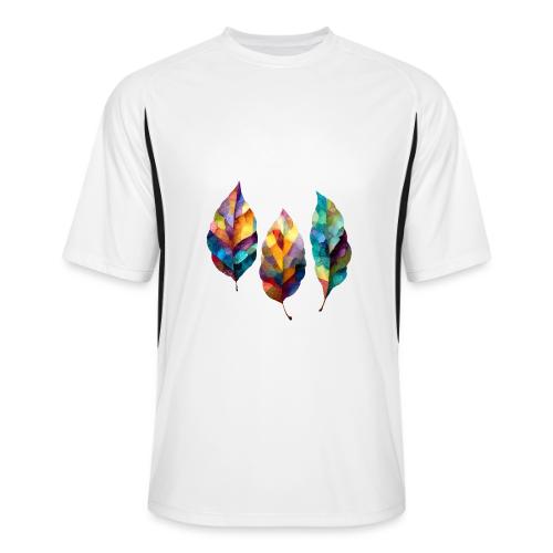 Art: Colorful Leaf Harmony - Men’s Cooling Performance Color Blocked Jersey