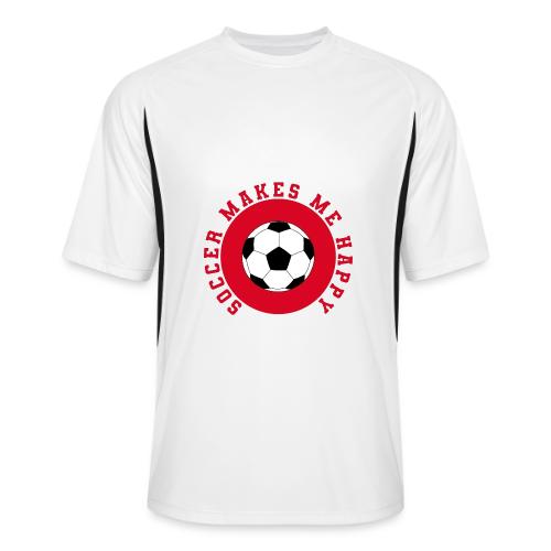 Soccer Makes Me Happy – Football Joy Graphic - Men’s Cooling Performance Color Blocked Jersey