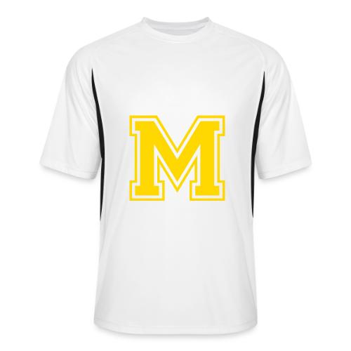 Letter M – Capital Athletic Alphabet Monogram - Men’s Cooling Performance Color Blocked Jersey