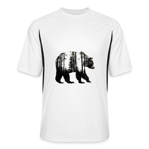 Evergreen Bear Silhouette - Men’s Cooling Performance Color Blocked Jersey