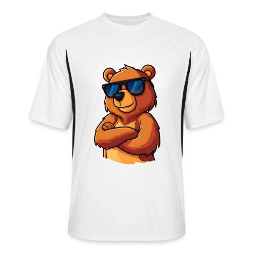 Cool Bear Sunglasses Cartoon Design - Men’s Cooling Performance Color Blocked Jersey