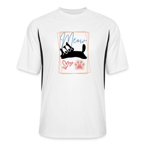 Meow Cat Paw Cute Kitty Lover Design - Men’s Cooling Performance Color Blocked Jersey