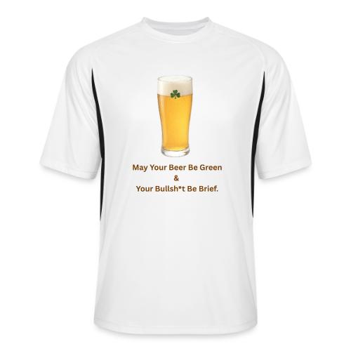 May Your Beer Be Green T-Shirt | Funny St. Patrick - Men’s Cooling Performance Color Blocked Jersey