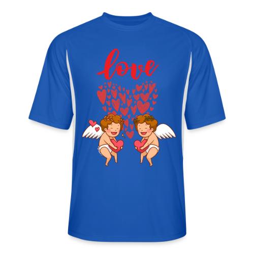 Cupid Love Designs, cupid love angel vibration. - Men’s Cooling Performance Color Blocked Jersey