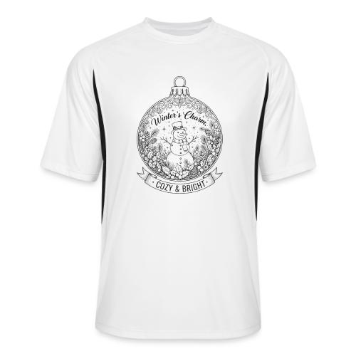 Festive Snowman T-Shirt - Men’s Cooling Performance Color Blocked Jersey
