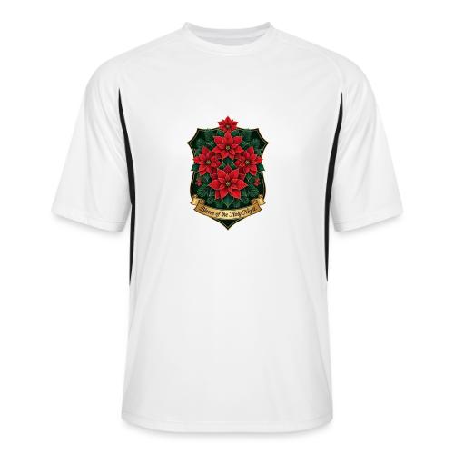 Poinsettia Crest T-Shirt - Men’s Cooling Performance Color Blocked Jersey