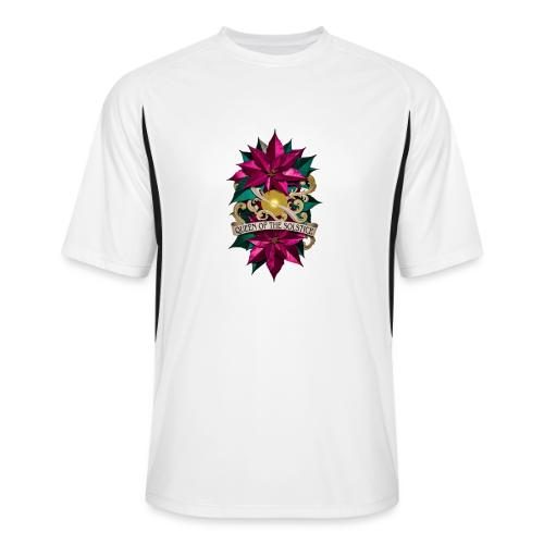 Queen of the Solstice Poinsettia T-Shirt - Men’s Cooling Performance Color Blocked Jersey