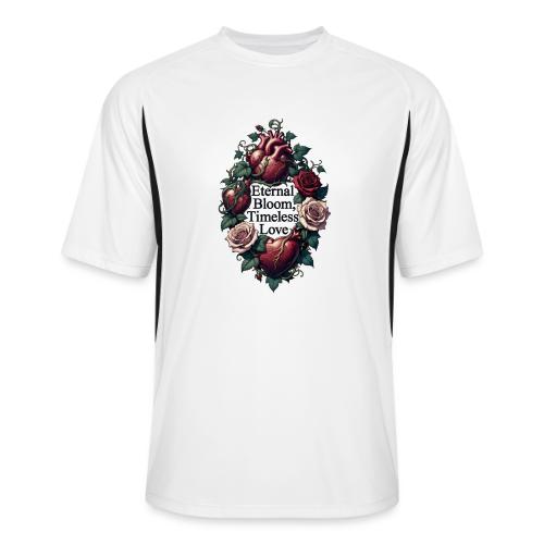 Eternal Bloom Timeless Love Entwined Hearts T-Shir - Men’s Cooling Performance Color Blocked Jersey