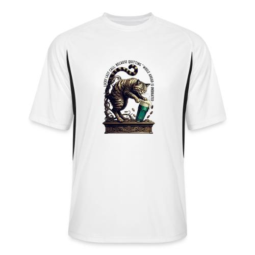 Lucky Last Call Cat Graphic Tee - Men’s Cooling Performance Color Blocked Jersey