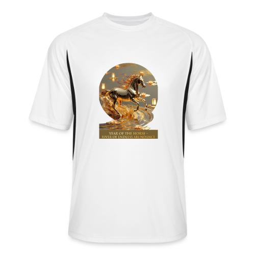 Year of the Horse Abundance T Shirt, Lunar NY Gift - Men’s Cooling Performance Color Blocked Jersey