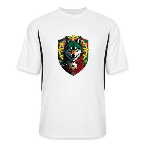 Portugal Iberian Wolf Soccer T Shirt,Football Gift - Men’s Cooling Performance Color Blocked Jersey