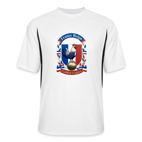 France Rooster Reign T-Shirt, Tricolore Pride Gift - Men’s Cooling Performance Color Blocked Jersey