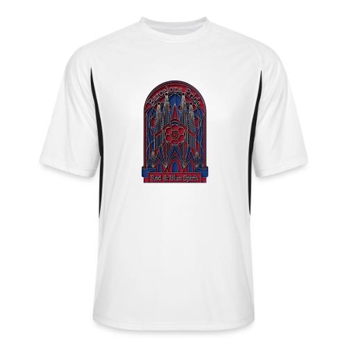 Barcelona Scarlet Pride T Shirt, Vibrant City Gift - Men’s Cooling Performance Color Blocked Jersey