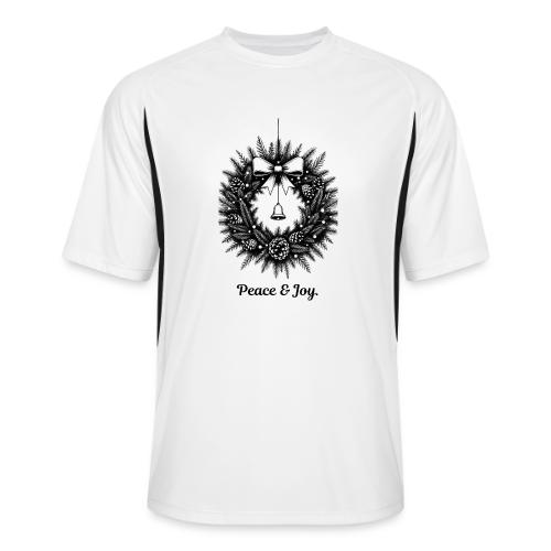 Peace & Joy T-Shirt | Minimalist Elegant Christmas - Men’s Cooling Performance Color Blocked Jersey