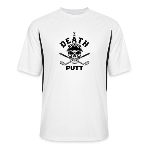 DEATH PUTT - Gothic Golf Gift Tee - Skull & Putter - Men’s Cooling Performance Color Blocked Jersey