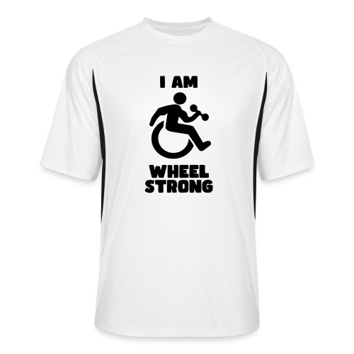I'm wheel strong. For strong wheelchair users # - Men’s Cooling Performance Color Blocked Jersey