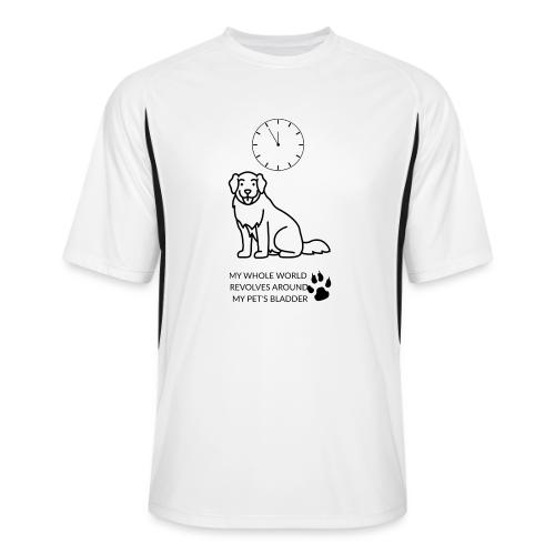 My Pet's Bladder World T-Shirt | Funny Dog/Cat Own - Men’s Cooling Performance Color Blocked Jersey
