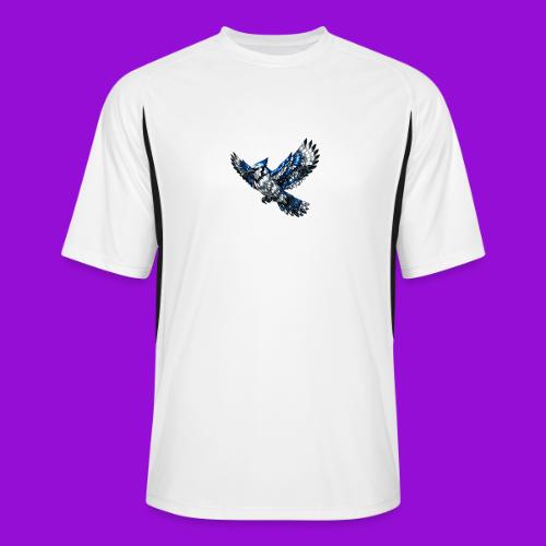 Silver Blue Jay in Flight - Men’s Cooling Performance Color Blocked Jersey