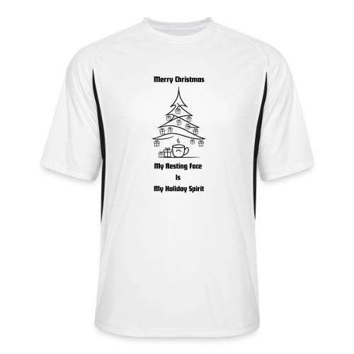 My Resting Face Is My Christmas Spirit T-Shirt - Men’s Cooling Performance Color Blocked Jersey