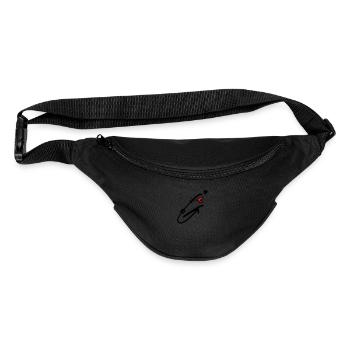 Letter G with arrow heart - Fanny Pack  - black - Front