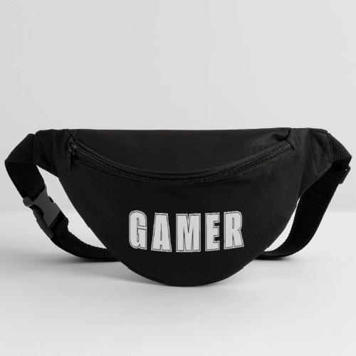 Gamer Collegiate White Text Design - Fanny Pack 