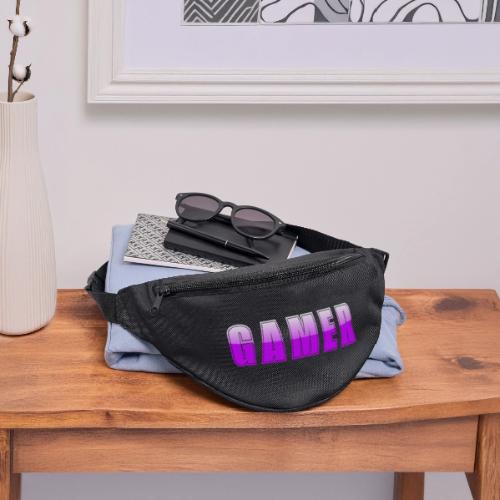 Gamer Purple Glossy Collegiate Design - Fanny Pack 