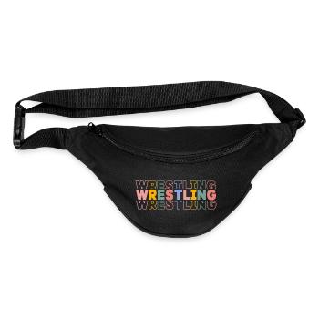 Wrestling Typography - Fanny Pack  - black - Front