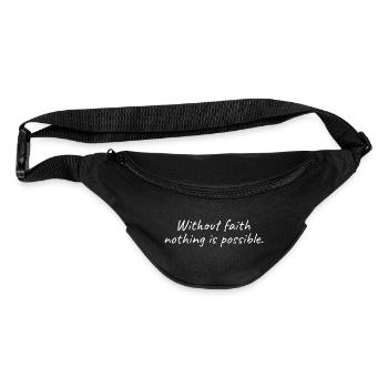 Short religious Faith quotes - Fanny Pack  - black - Front