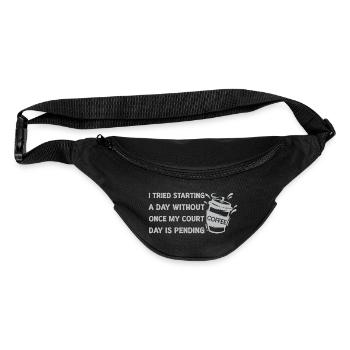 I TRIED STARTING A DAY WITHOUT COFFEE ONCE - Fanny Pack  - black - Front