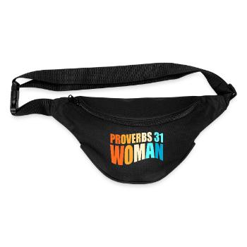 Proverbs 31 Religious Bible Verse - Fanny Pack  - black - Front
